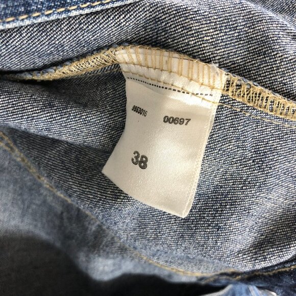 Cassis Womens Denim Jacket Vintage Retro Trucker Dark Wash Cotton 38 US M - Picture 5 of 5